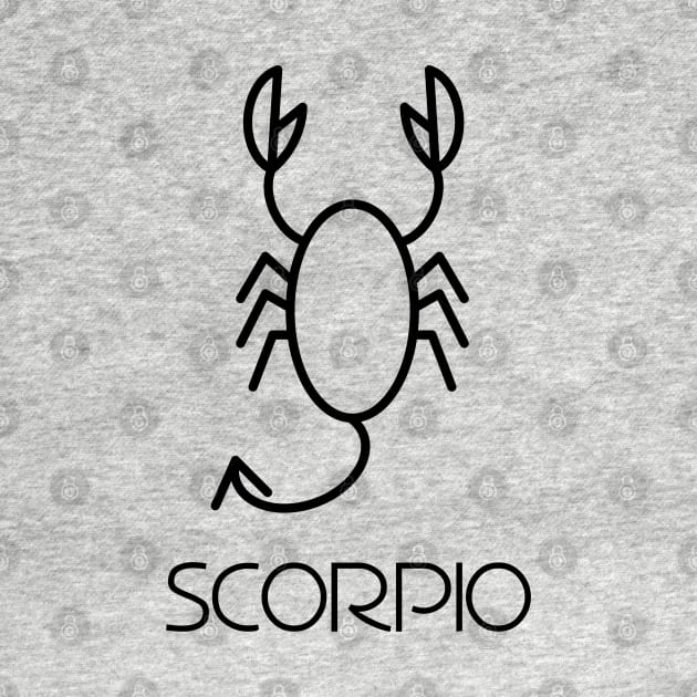 Scorpio Doodle Line Art by inotyler